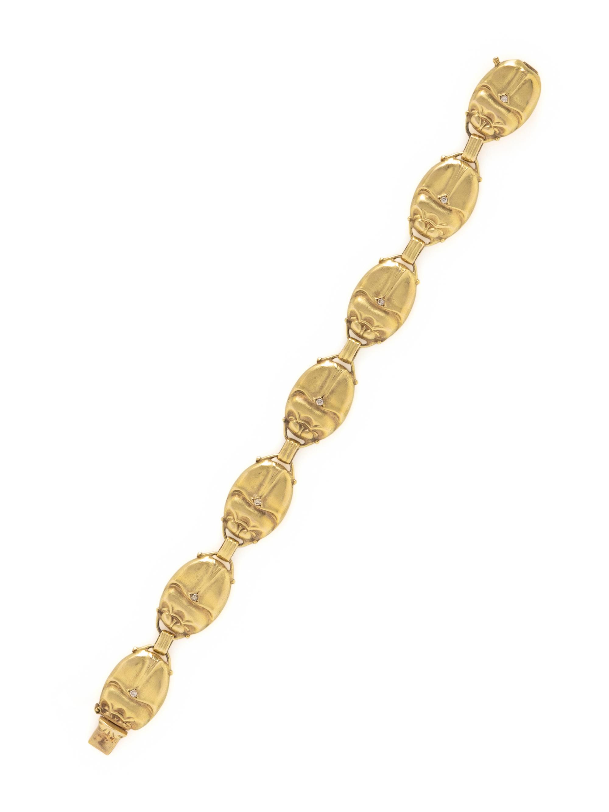 YELLOW GOLD SCARAB BRACELET