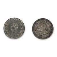 [Politics]. George McClellan presidential campaign ferrotype with accompanying tokens.
