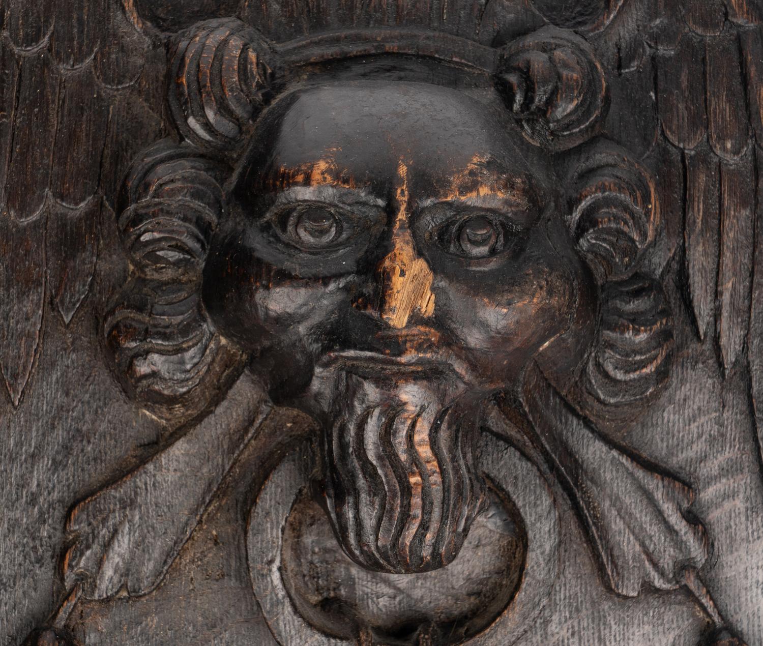A Pair of Carved Oak Architectural Fragments