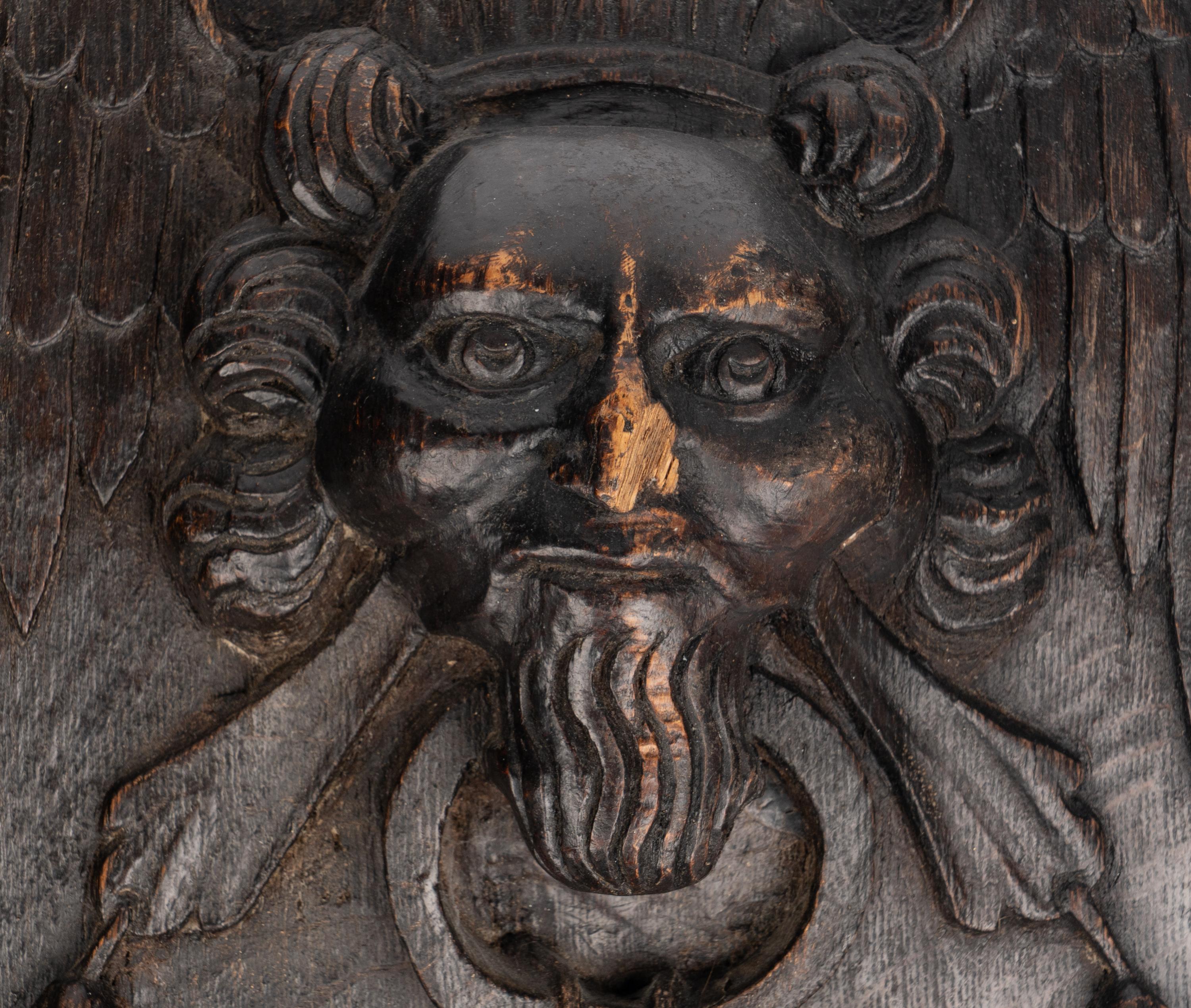 A Pair of Carved Oak Architectural Fragments