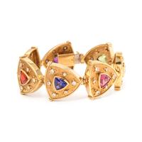 THEO FENNELL, YELLOW GOLD, MULTIGEM AND DIAMOND BRACELET
