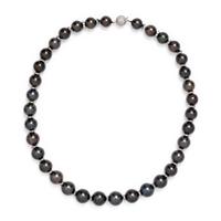 CULTURED TAHITIAN PEARL AND DIAMOND NECKLACE