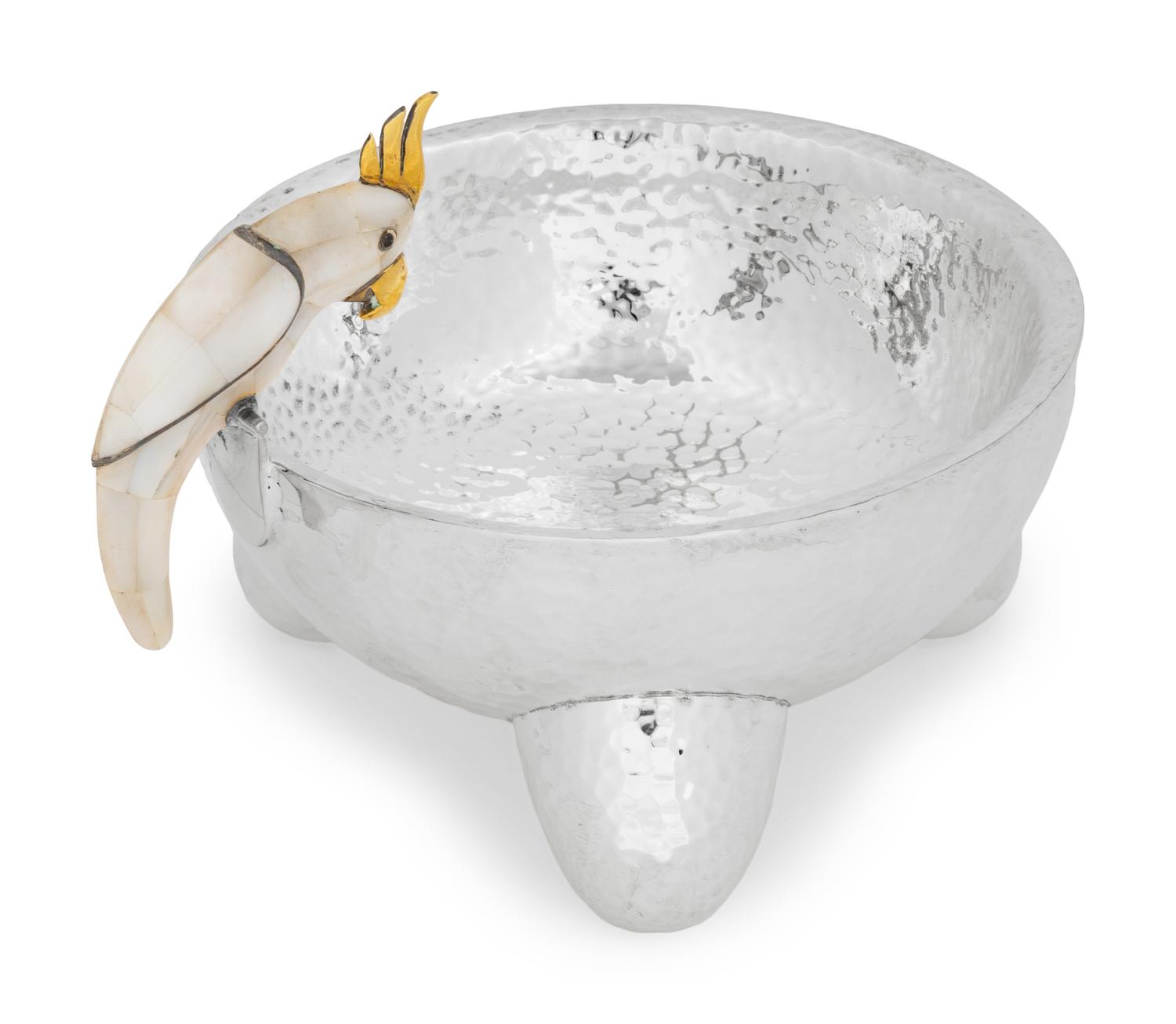 A Los Castillo Silver and Mother-of-Pearl Bowl