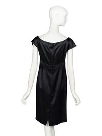 Christian Dior by John Galliano , Black Satin Cocktail Dress