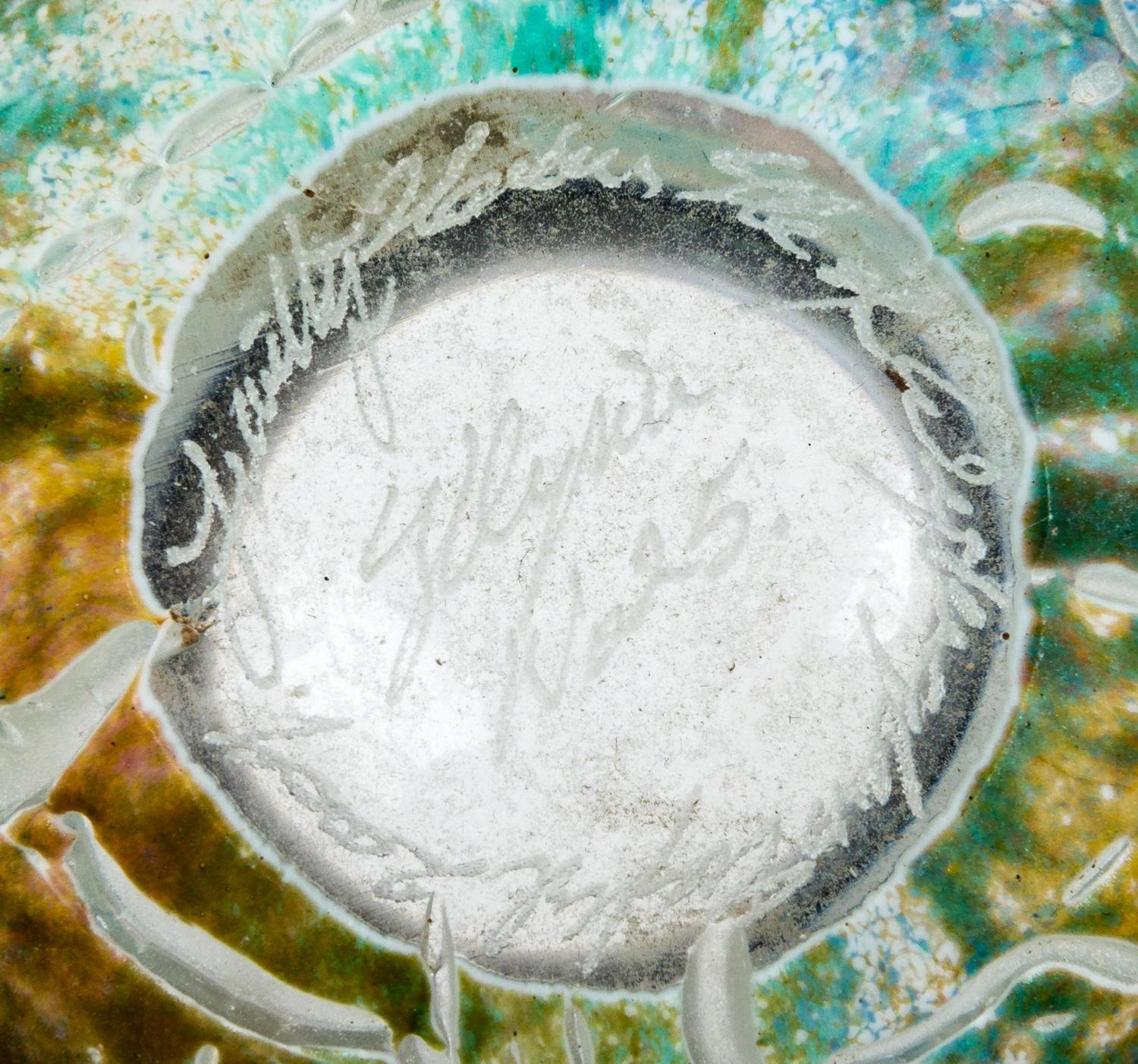 Collection of Six Glass Articles comprising four Esteban Prieto glasses, and two Unknown Artists