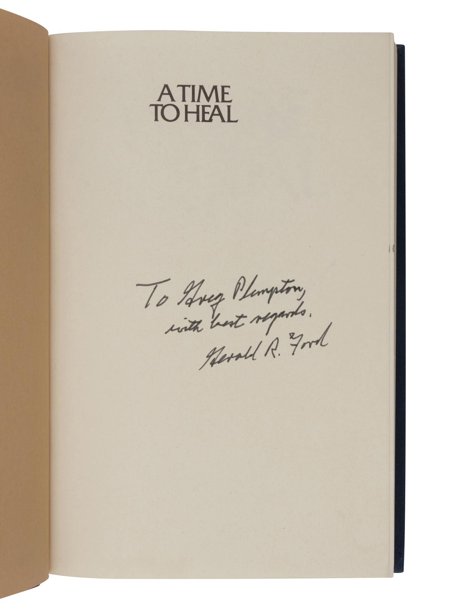 [U. S. POLITICAL FIGURES - SIGNED]. A group of 3 works, signed by Gerald Ford, Colin Powell, and Condoleeza Rice, comprising:
