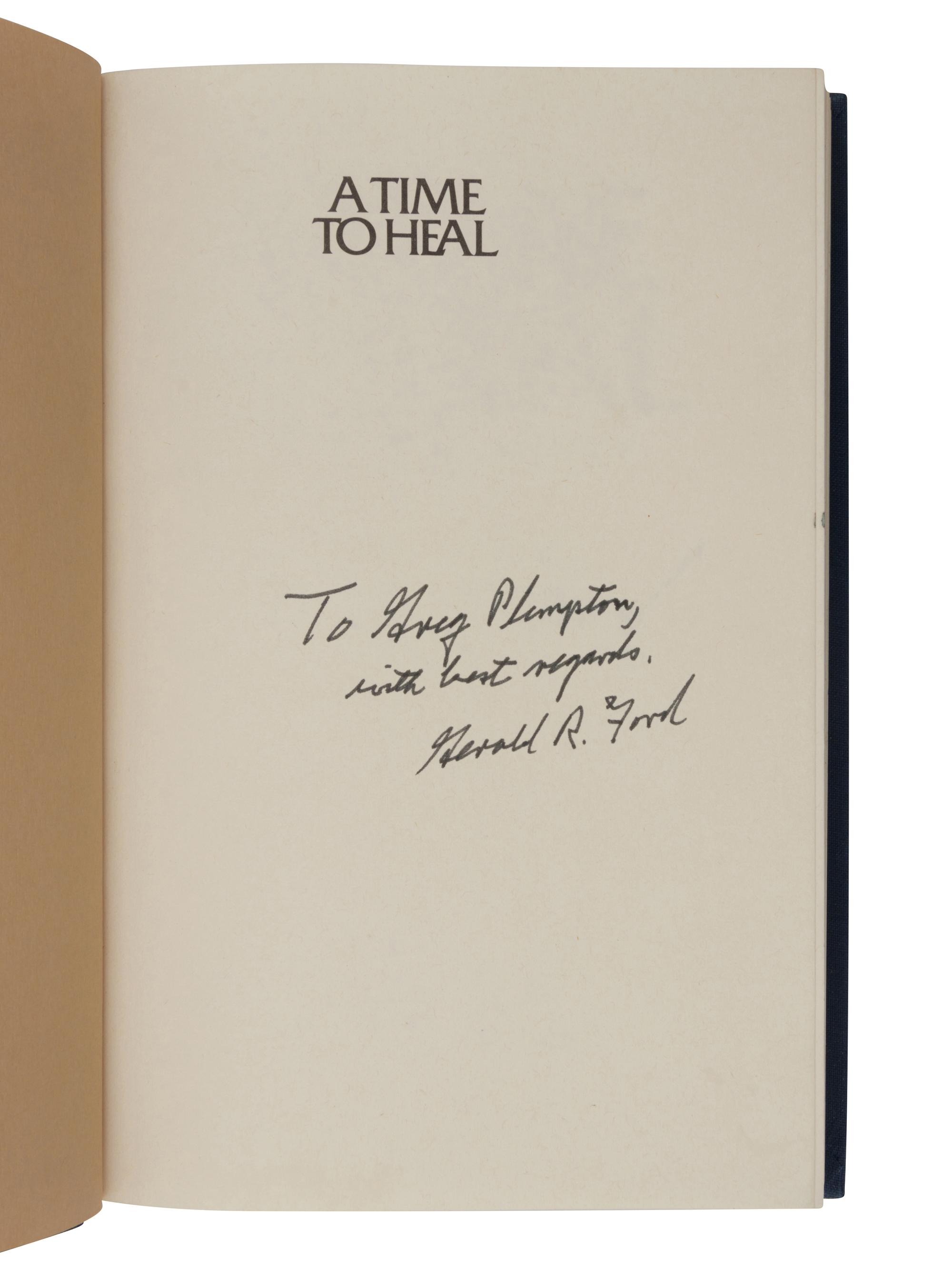 [U. S. POLITICAL FIGURES - SIGNED]. A group of 3 works, signed by Gerald Ford, Colin Powell, and Condoleeza Rice, comprising: