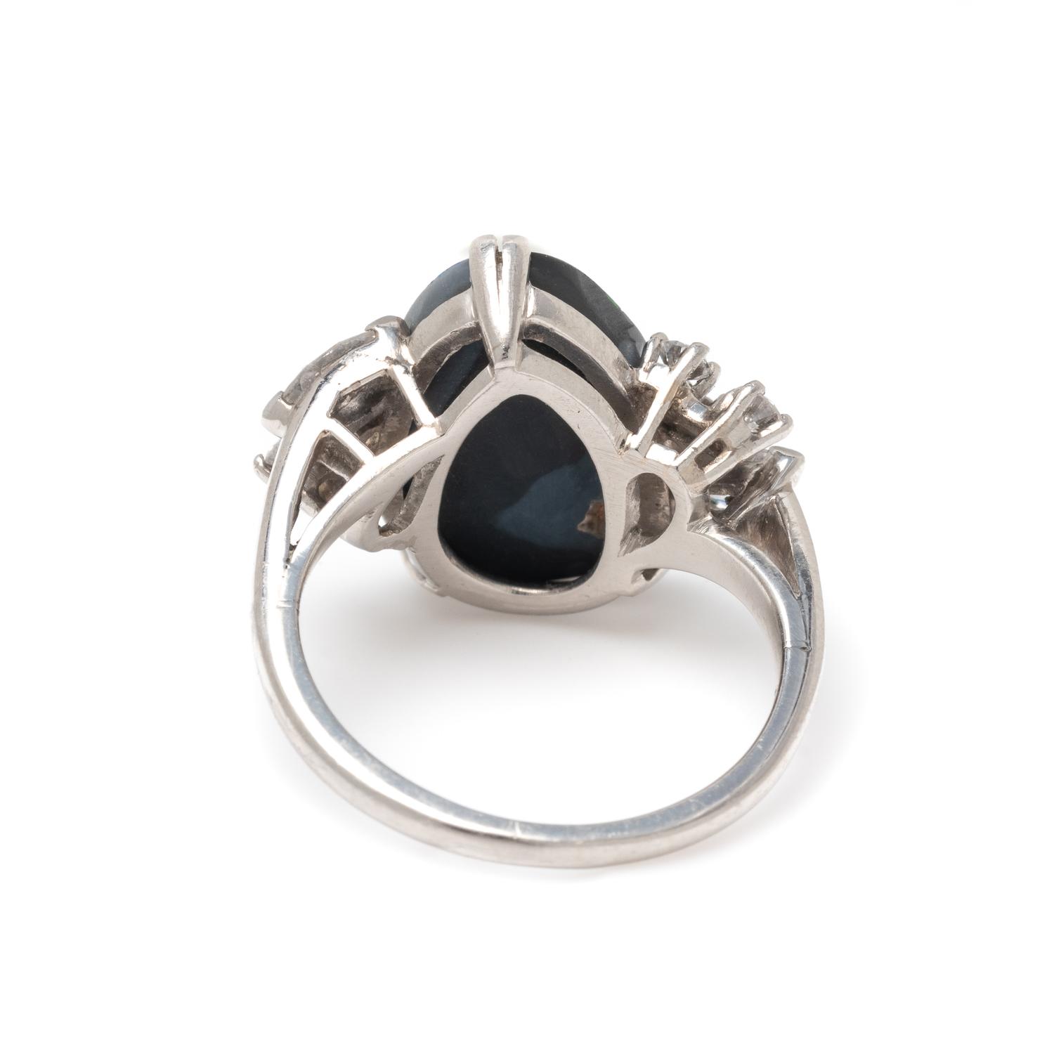 RAYMOND YARD, BLACK OPAL AND DIAMOND RING