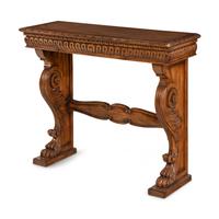 An Italian Baroque Style Walnut Console Table