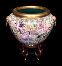 Three Large Chinese Cloisonné Vessels