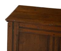 A Georgian Oak Three-Panel Coffer