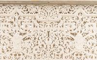 A Victorian White-Painted Cast Iron Marble-Top Radiator Cover