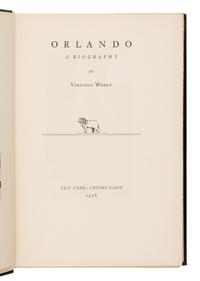 Woolf, Virginia (1882-1941). Orlando. A Biography . New York: Crosby Gaige, 1928.