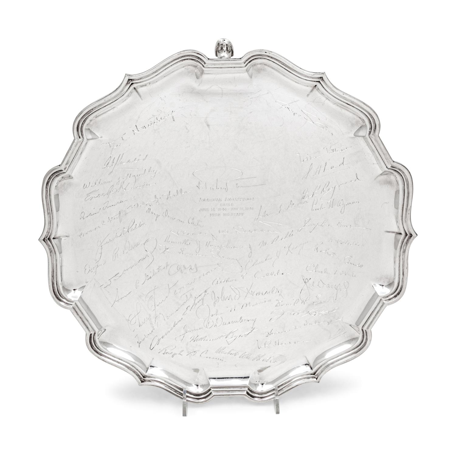 An English Silver Presentation Salver of Ambassadorial Interest