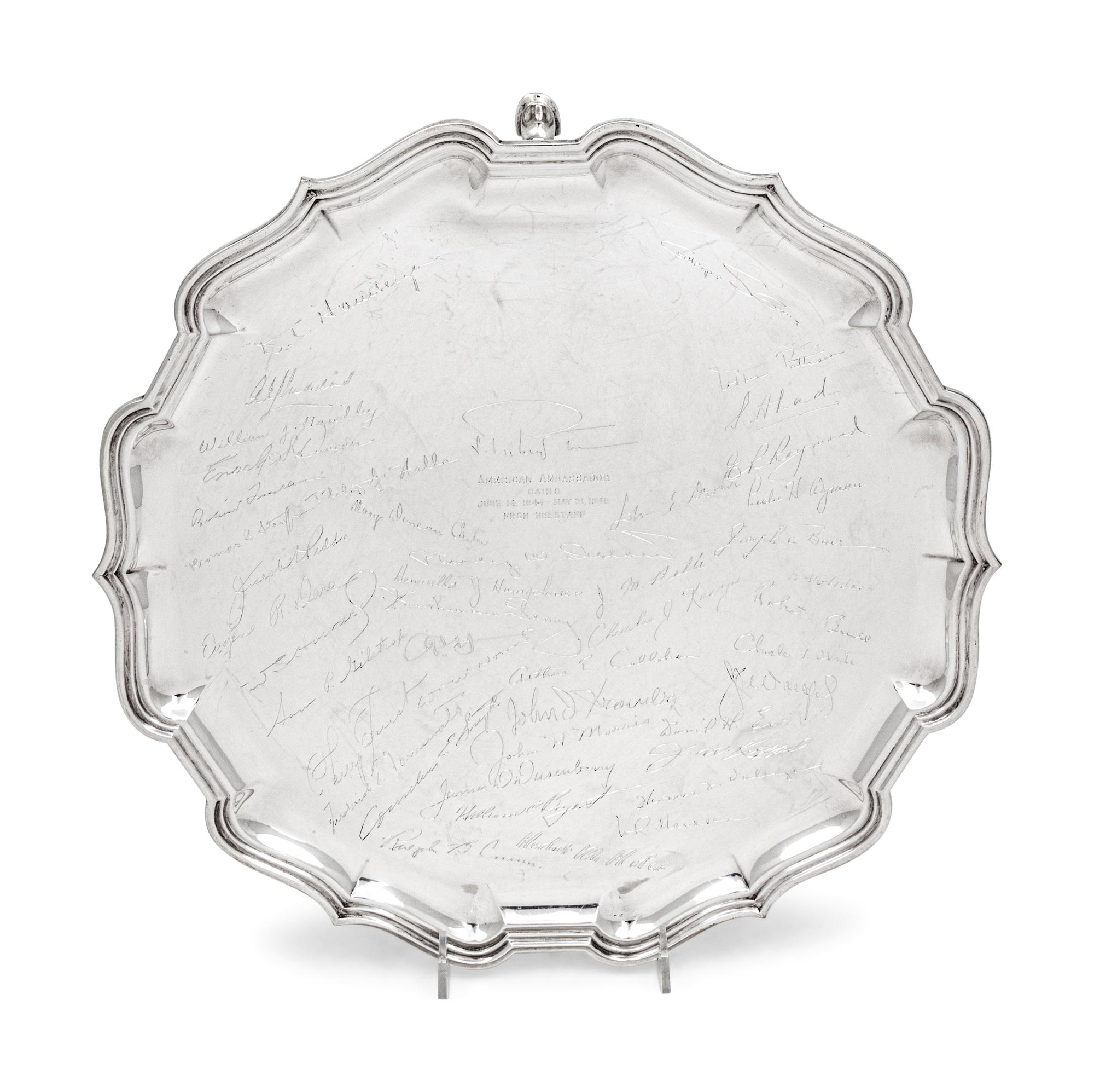 An English Silver Presentation Salver of Ambassadorial Interest