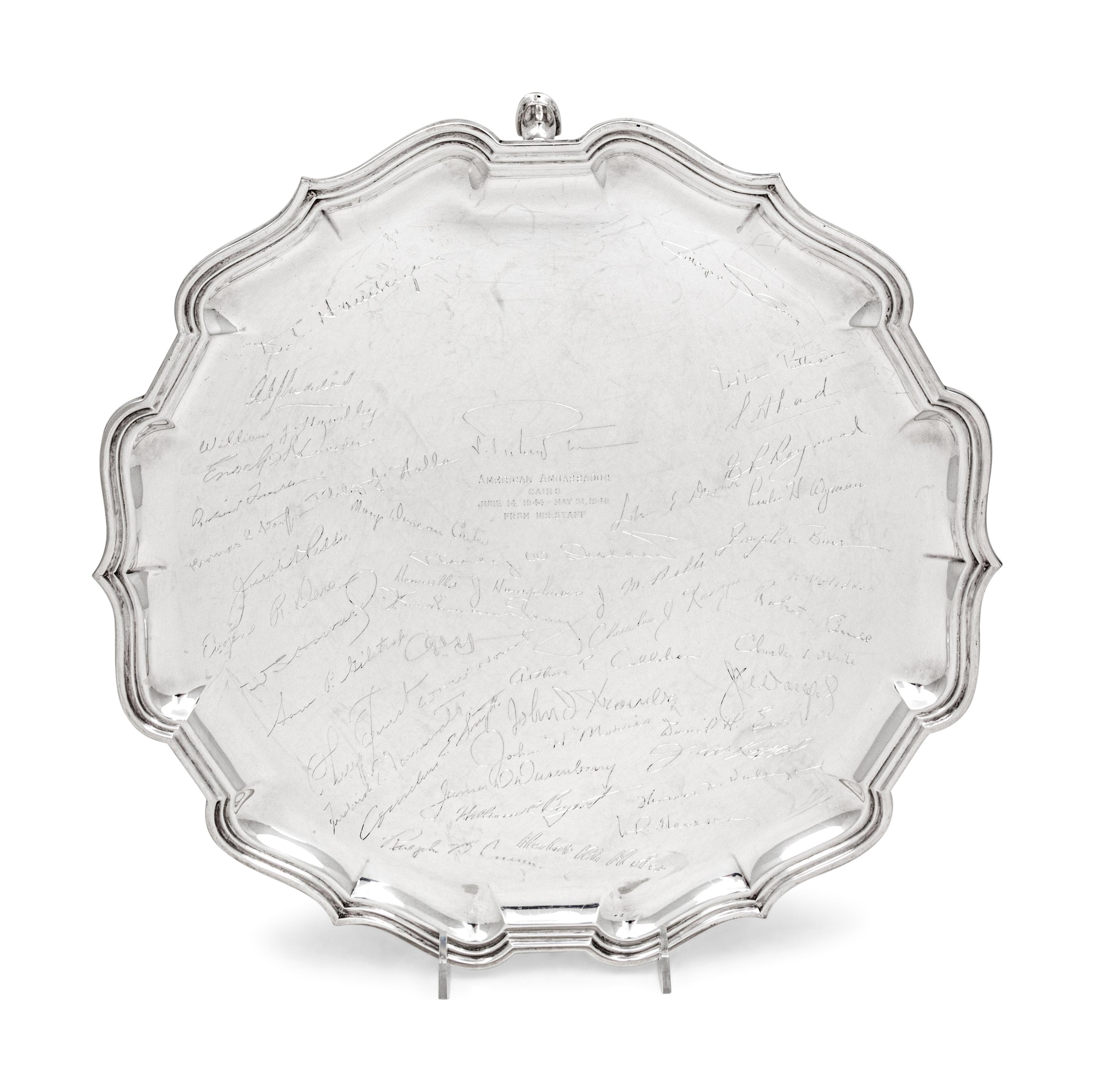 An English Silver Presentation Salver of Ambassadorial Interest