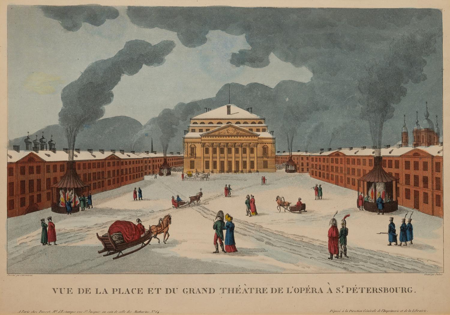 A Hand-Colored Engraving by Frederic Dubois (French, 1770/75-1815) After Courvoisier