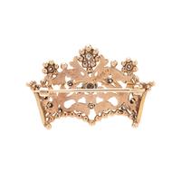 ROSE GOLD AND DIAMOND CROWN BROOCH