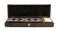 A Rosewood Cased Gaming Box, Width 16 1/4 inches.