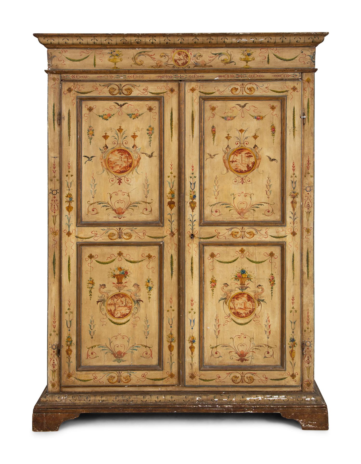 A Venetian Style Painted Armoire
