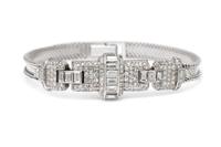 JAEGER-LeCOULTRE, PLATINUM AND DIAMOND SURPRISE WRISTWATCH