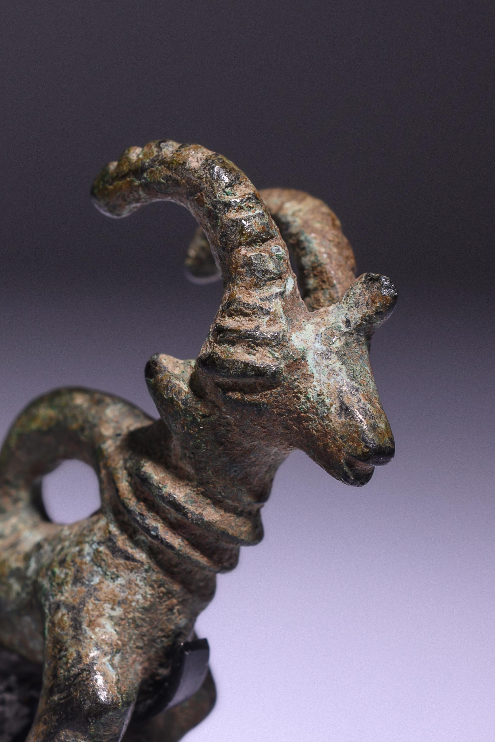 Three Near Eastern Bronze Ibexes