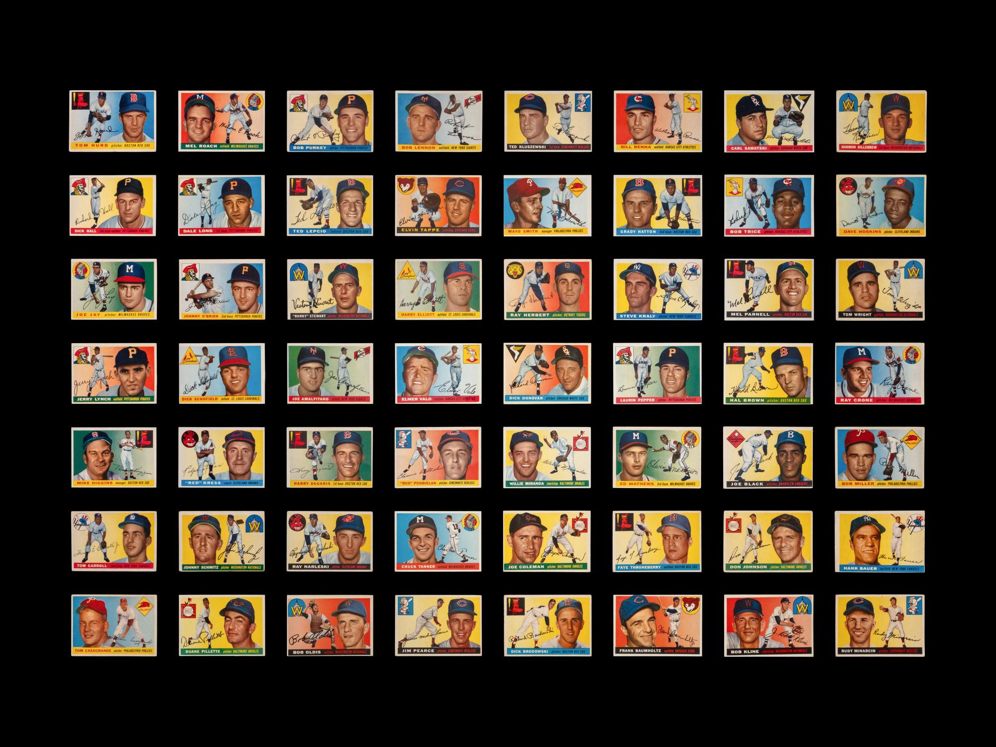 A Near Set of 1955 Topps Baseball Cards (198/206)