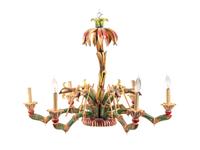 A Contemporary Painted Faux Bamboo Chandelier — 20TH CENTURY