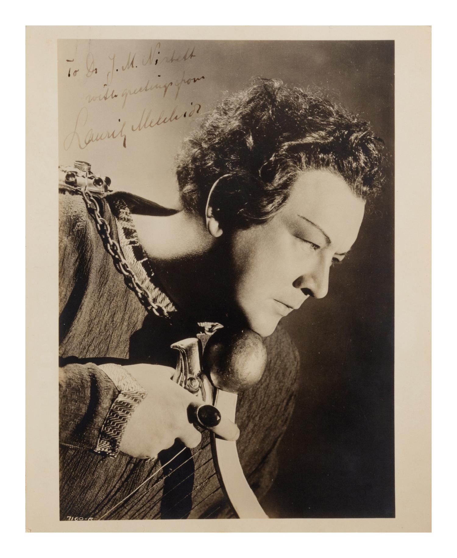 [20TH-CENTURY OPERA SINGERS]. A group of 6 photographs of opera singers from the 1940s, most signed, comprising images of: