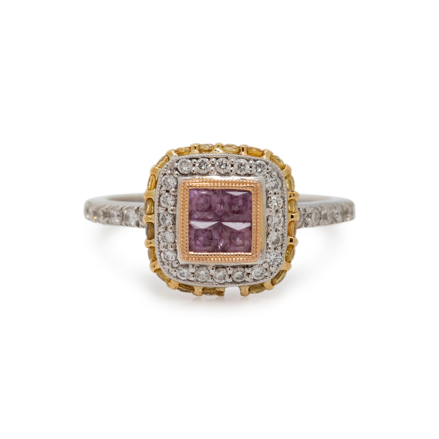 SYNTHETIC SAPPHIRE AND DIAMOND SET