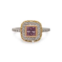 SYNTHETIC SAPPHIRE AND DIAMOND SET