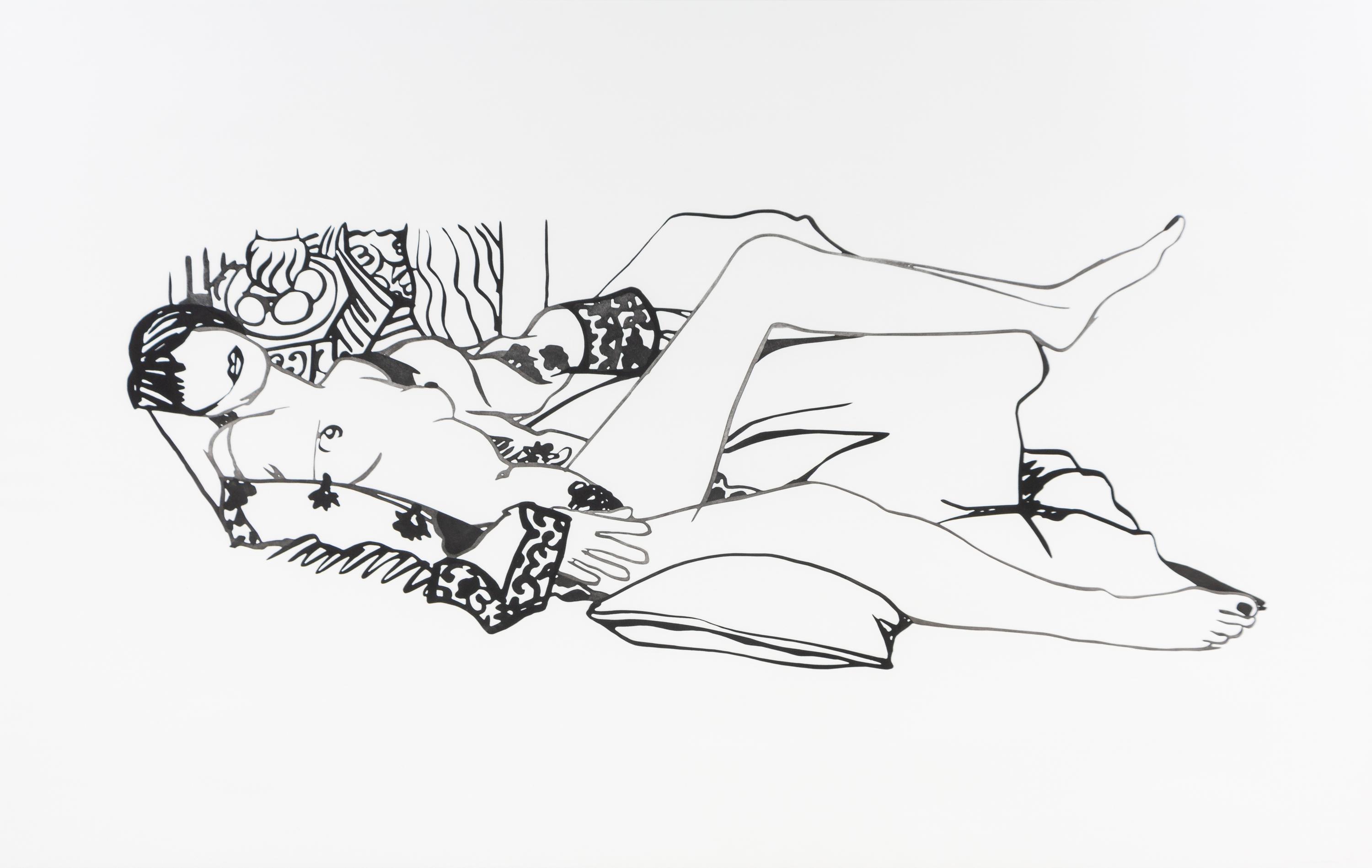 Monica Nude with Purple Robe