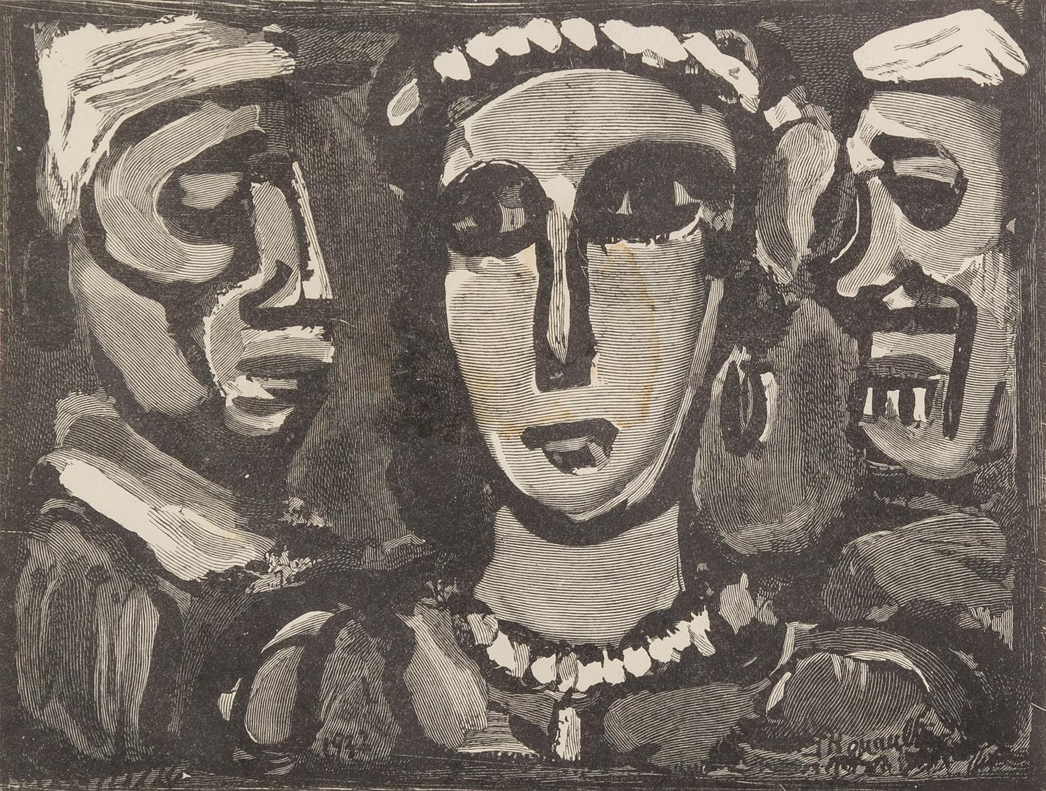 Georges Rouault, (French, 1871-1958), Les Visages