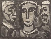 Georges Rouault, (French, 1871-1958), Les Visages