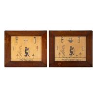 A Matched Pair of English Abolitionist Needlework Panels