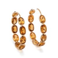 CITRINE HOOP EARRINGS