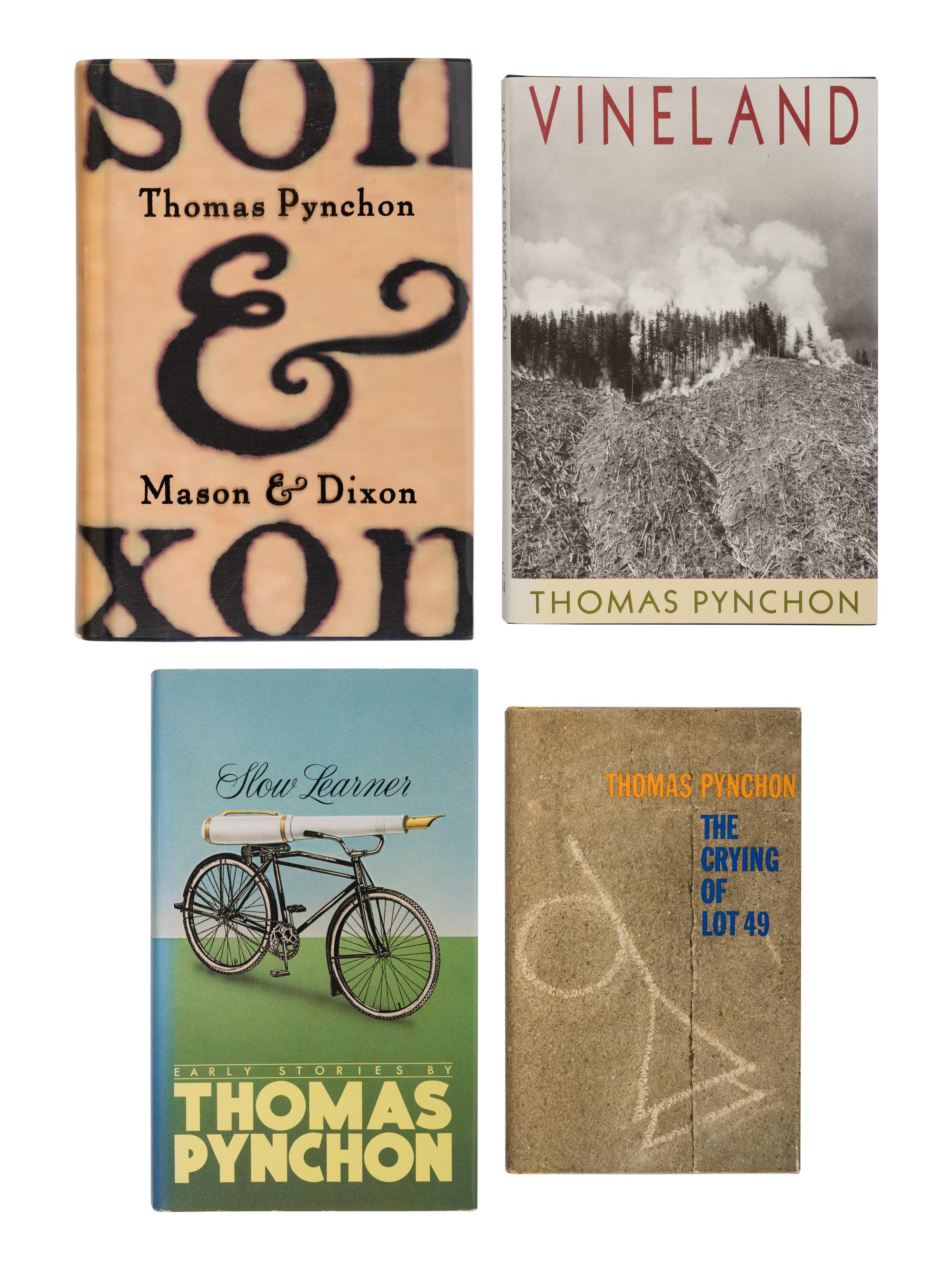 PYNCHON, Thomas (b. 1937). A group of 4 FIRST EDITIONS, comprising: