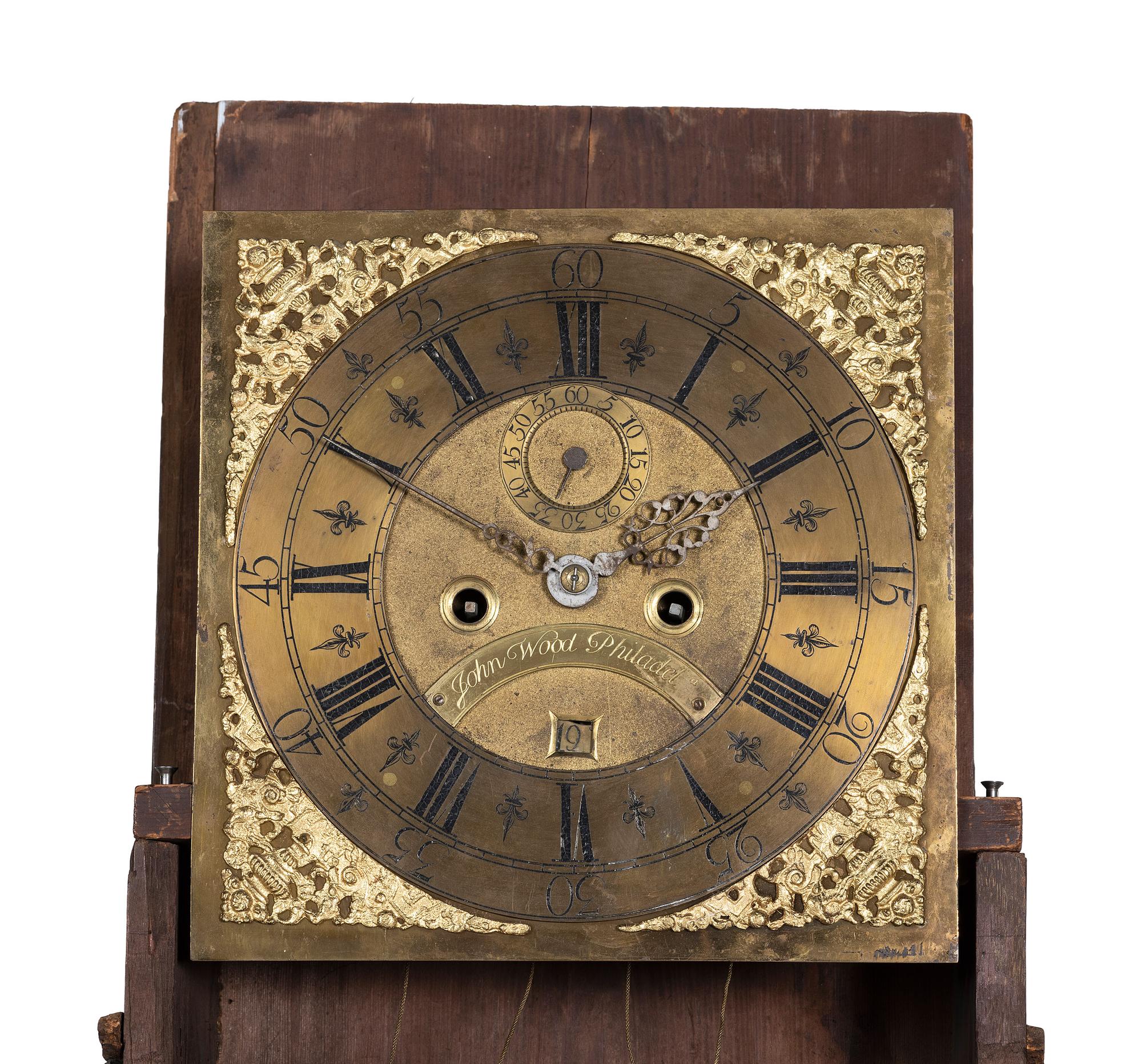 A William and Mary Walnut Tall Case Clock