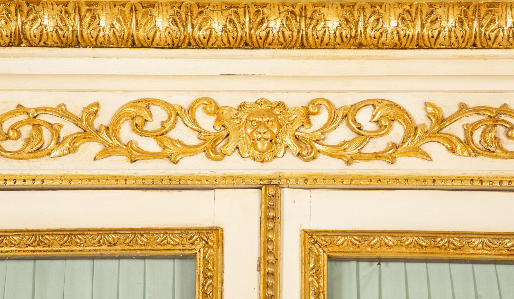 A Louis XVI Style White Painted and Parcel Gilt Armoire — Early 20th Century