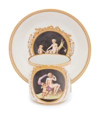 A Meissen Porcelain Coffee Cup and Saucer