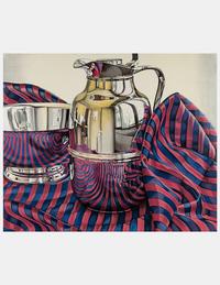 Still Life with Red & Blue Stripes , 1977