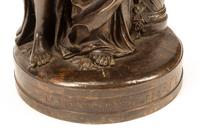 After Guillaume II Coustou (French, 19th Century) La Musique s'inspire de la Poesie bronze signed Coustou Height 30 inches.
