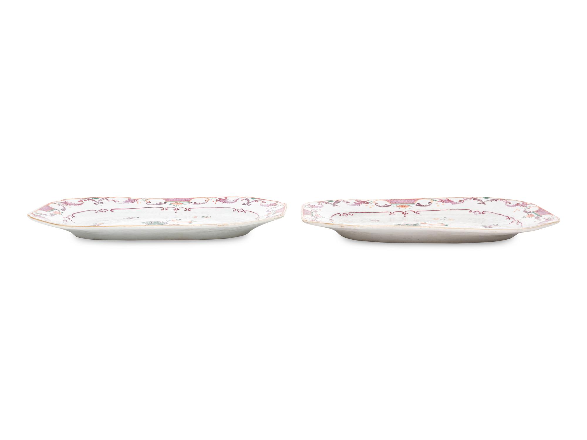 A Pair of Chinese Export Porcelain Platters