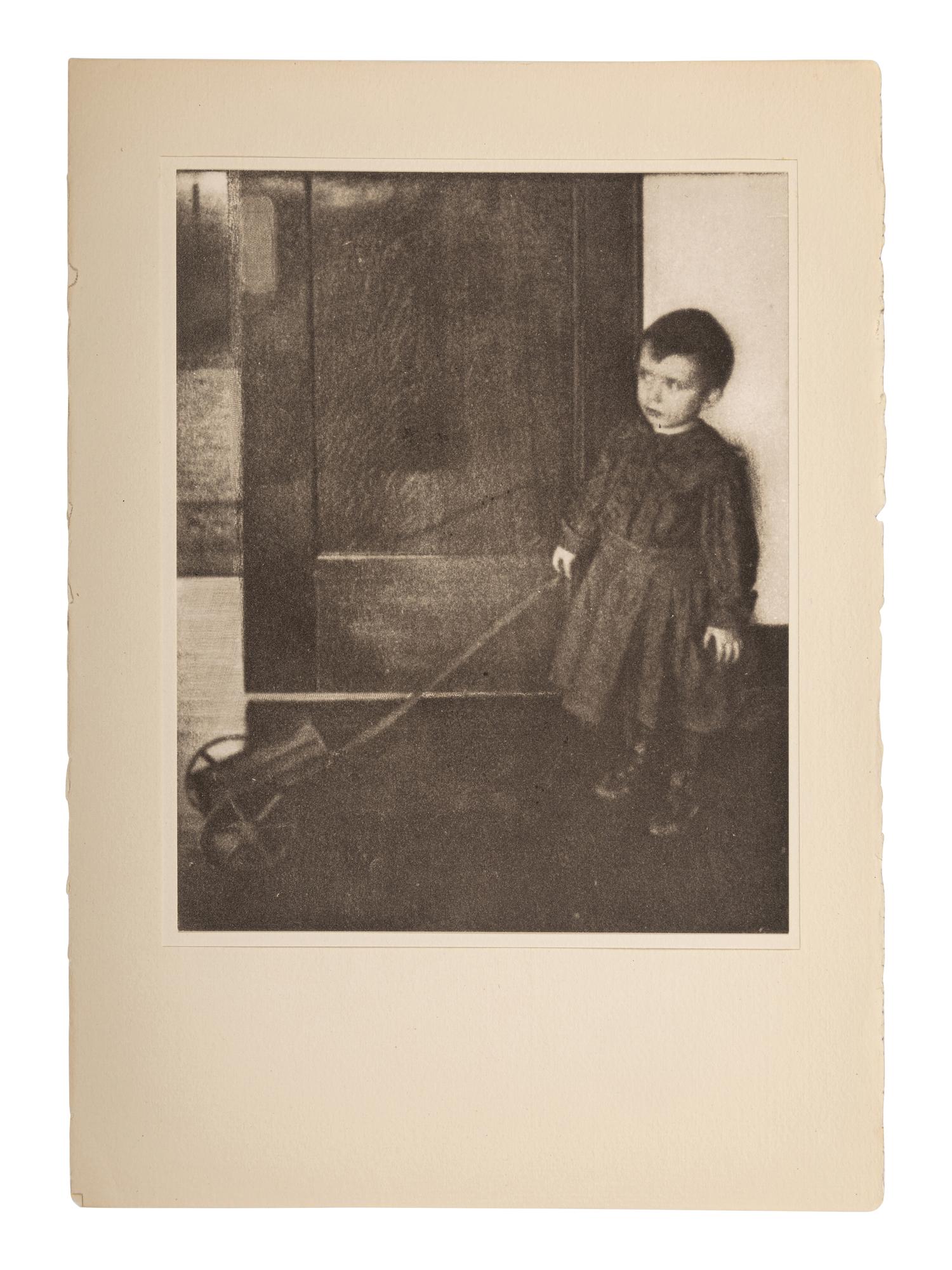 Clarence H. White (1871-1925) Boy with Wagon from "Camera Work, XXIII, 1908