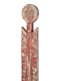 A Group of Three Carved Commemorative Posts