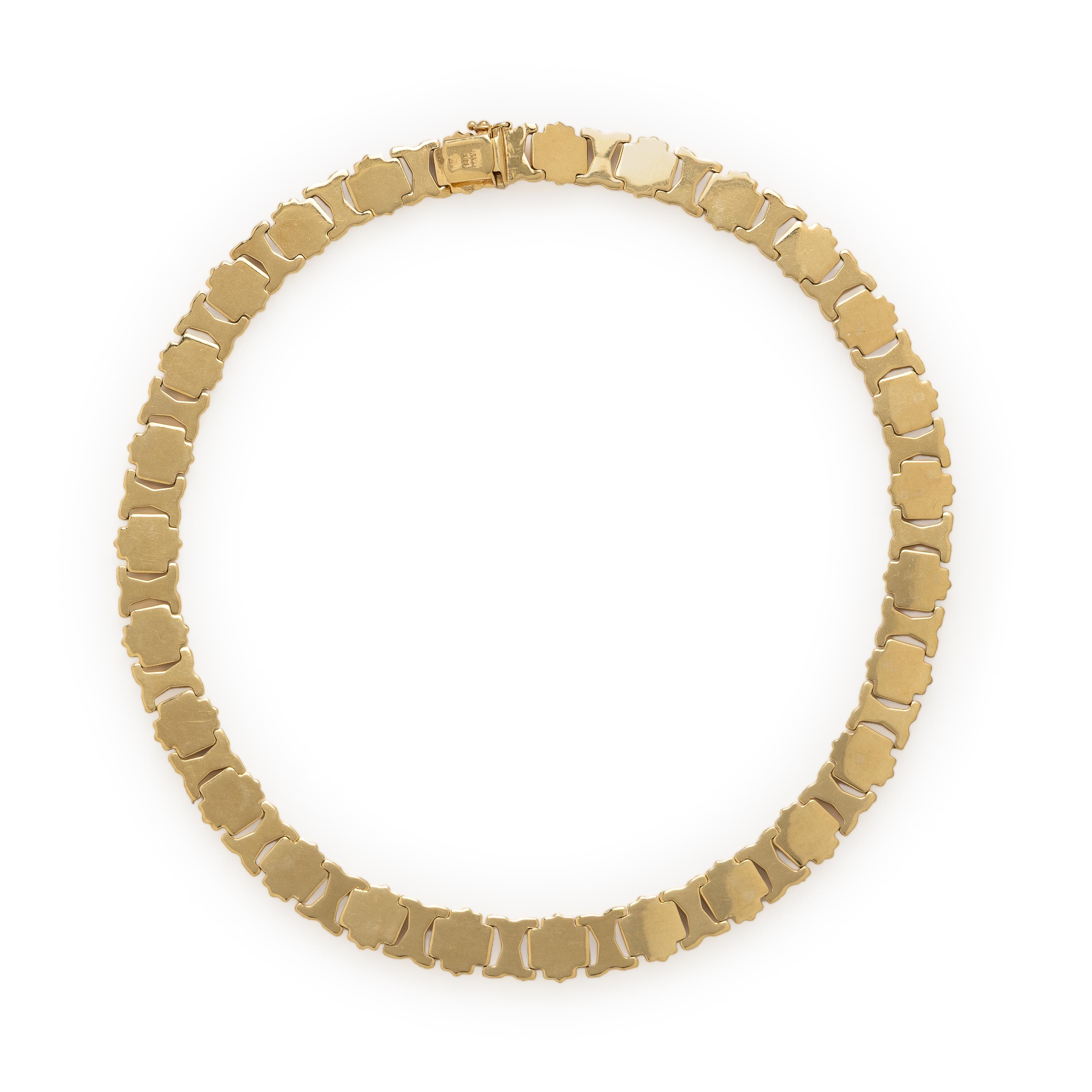 Yellow Gold Fancy Link Necklace