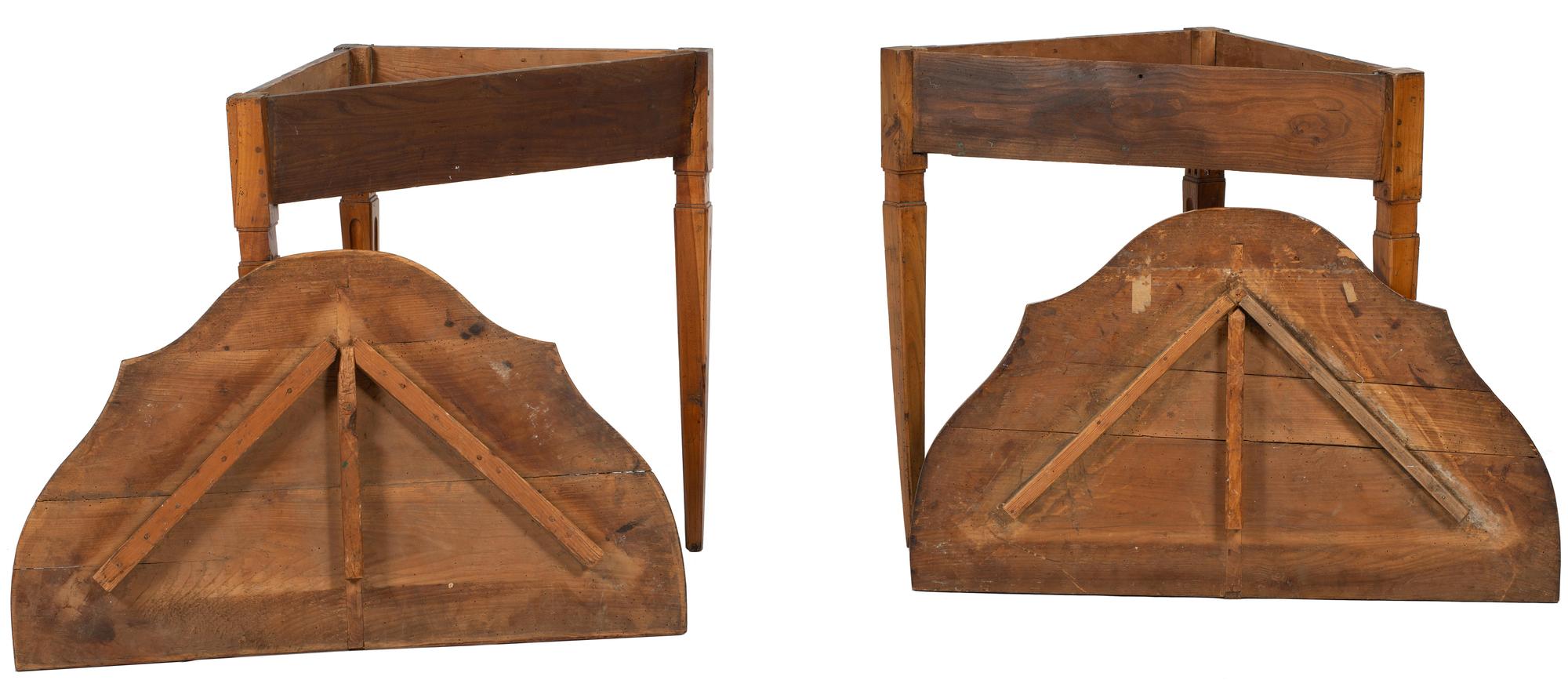 A Pair of Continental Carved Fruitwood Console Tables