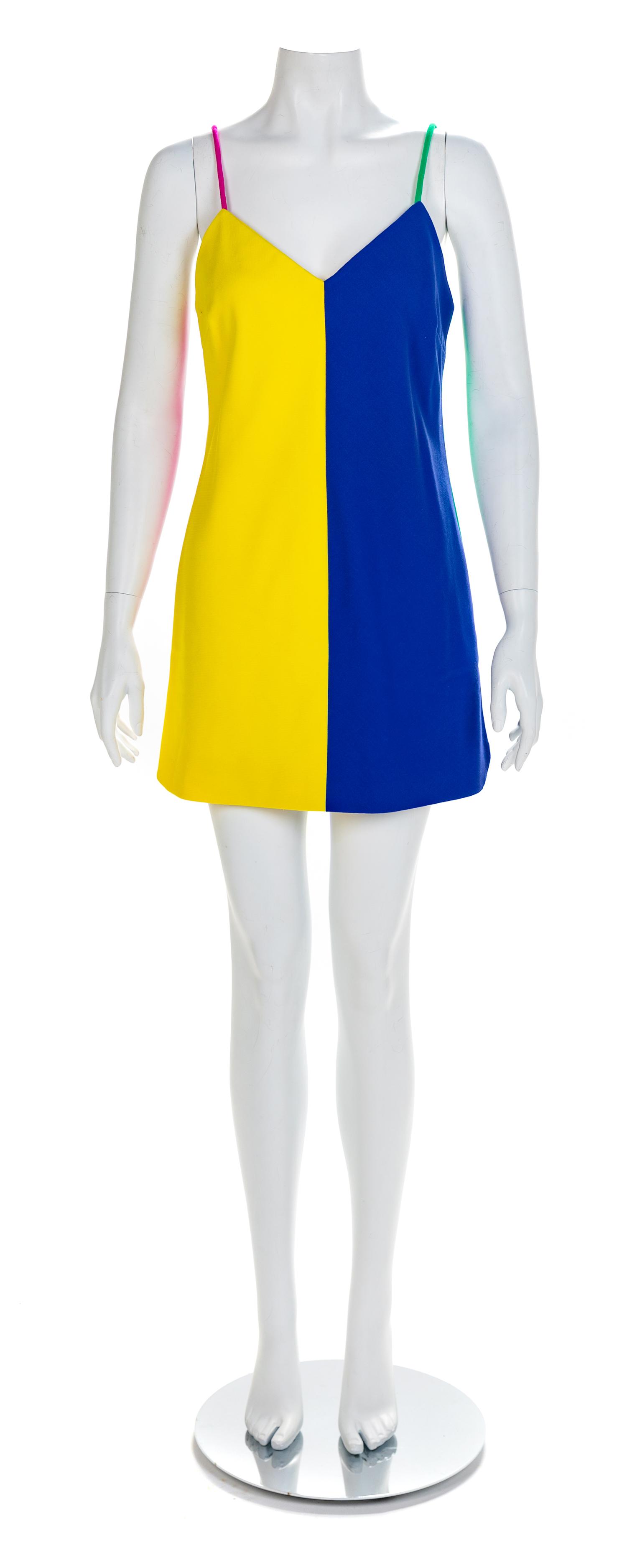Atelier Versace Yellow Jacket with Shift Dress, 1990s No size label