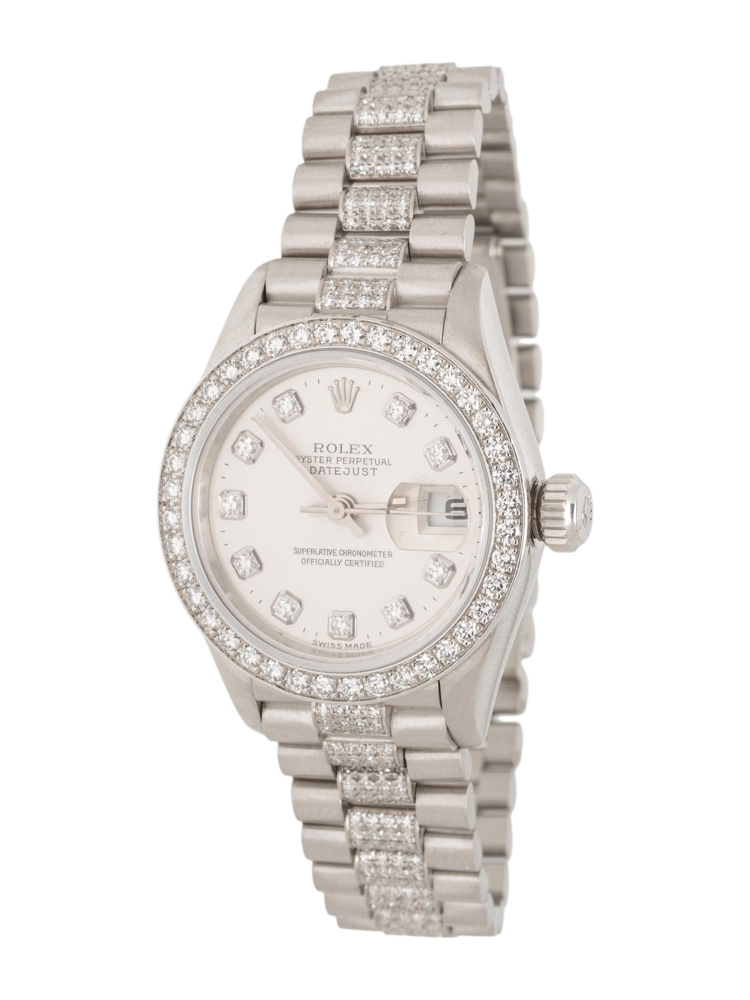 ROLEX, REF. 79136 PLATINUM AND DIAMOND 'OYSTER PERPETUAL LADY DATEJUST' WATCH WITH DIAMOND PRESIDENT BRACELET & ADDITIONAL PLATINUM PRESIDENT BRACELET