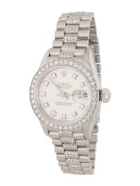 ROLEX, REF. 79136 PLATINUM AND DIAMOND 'OYSTER PERPETUAL LADY DATEJUST' WATCH WITH DIAMOND PRESIDENT BRACELET & ADDITIONAL PLATINUM PRESIDENT BRACELET